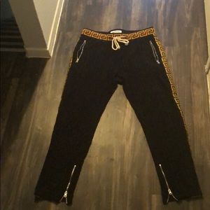 XL pants Greek meander